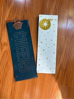 Set of 2 Cakewalk Decorative Wine Gift Bags - Stars, Cheers Designs